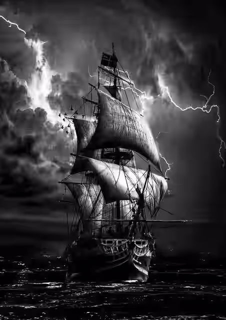 Un bateau dans la tempête